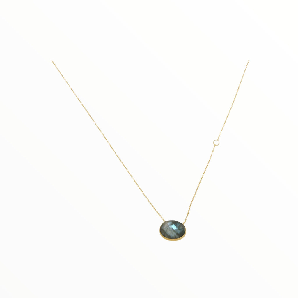 Labradorite Oval Pendant-Necklaces-Vixen Collection, Day Spa and Women's Boutique Located in Seattle, Washington