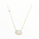 Rainbow Moonstone Oval Pendant-Necklaces-Vixen Collection, Day Spa and Women's Boutique Located in Seattle, Washington