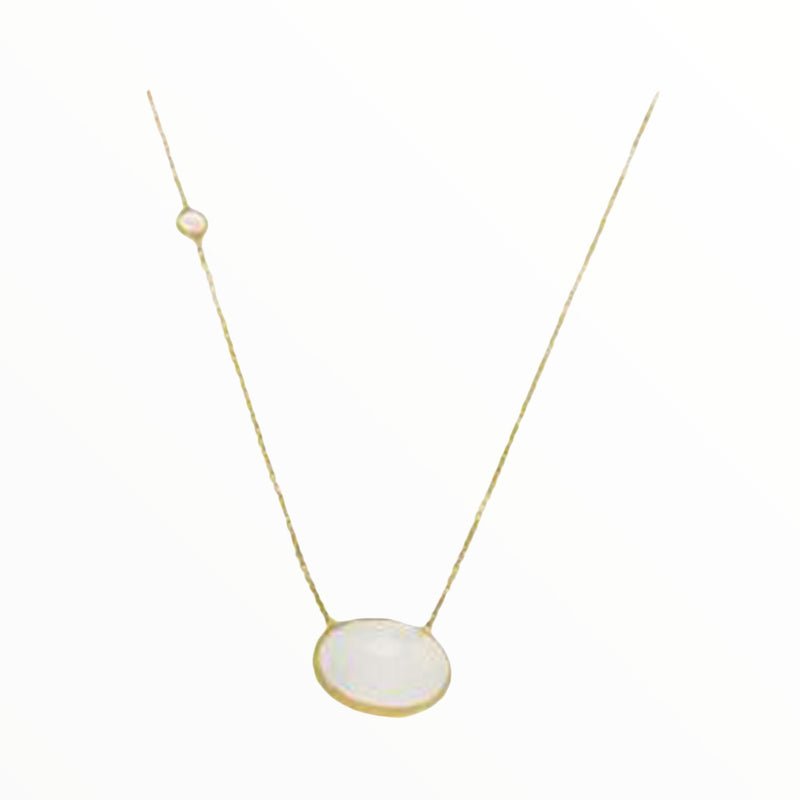 Rainbow Moonstone Oval Pendant-Necklaces-Vixen Collection, Day Spa and Women's Boutique Located in Seattle, Washington