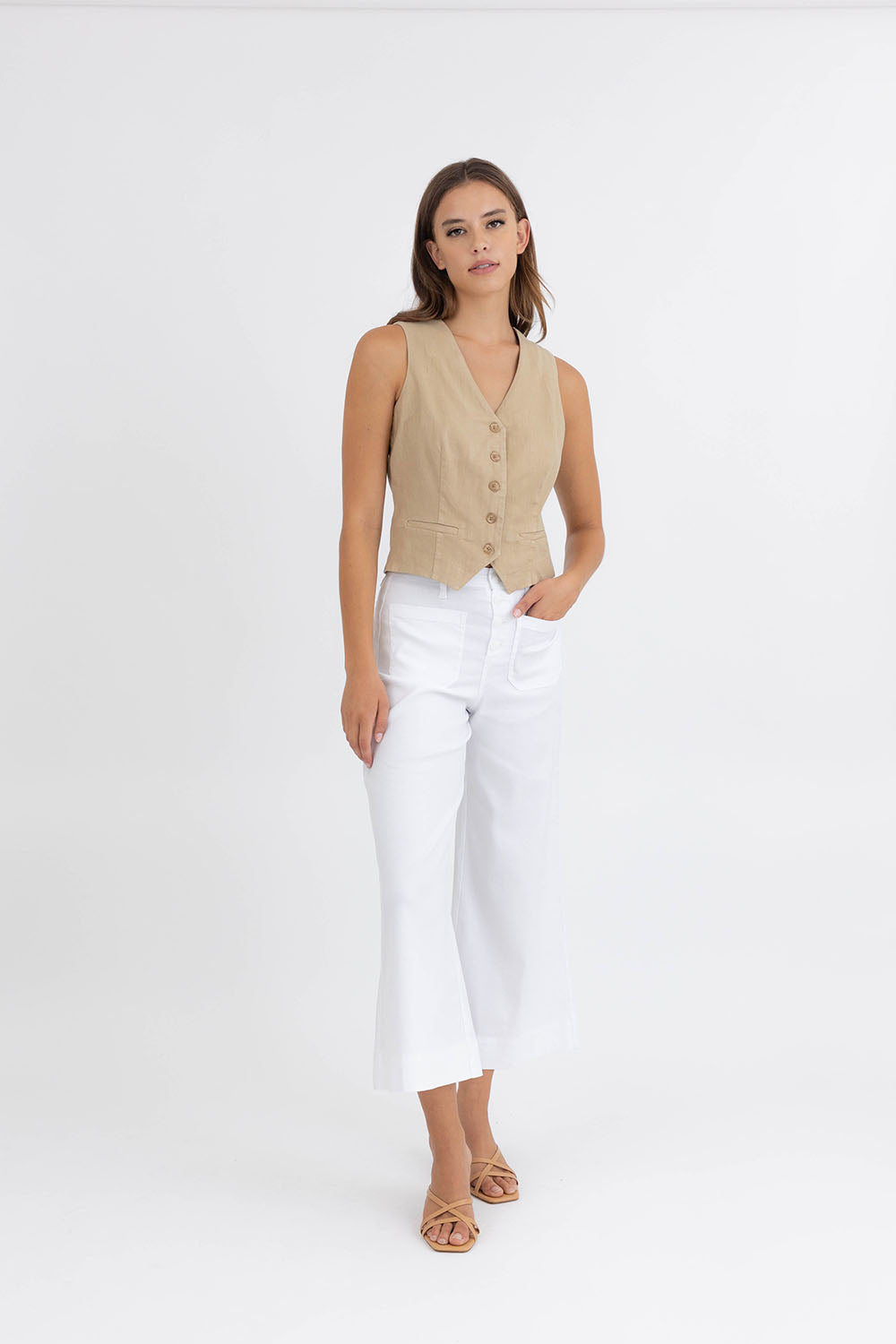Jodie Crop Wide Leg Pants-Pants-Vixen Collection, Day Spa and Women's Boutique Located in Seattle, Washington