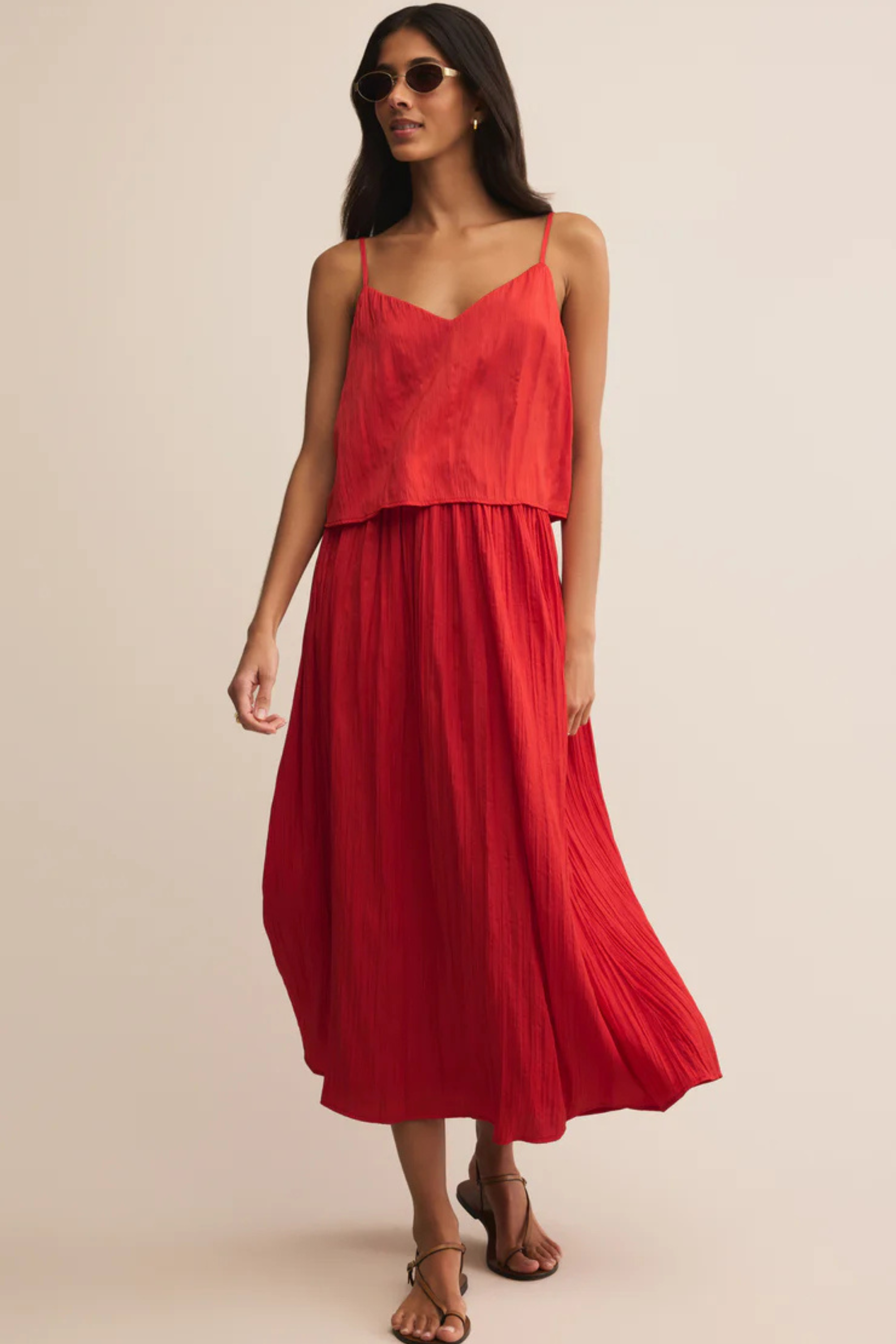 Nicoline Crinkle Midi Skirt-Skirts-Vixen Collection, Day Spa and Women's Boutique Located in Seattle, Washington