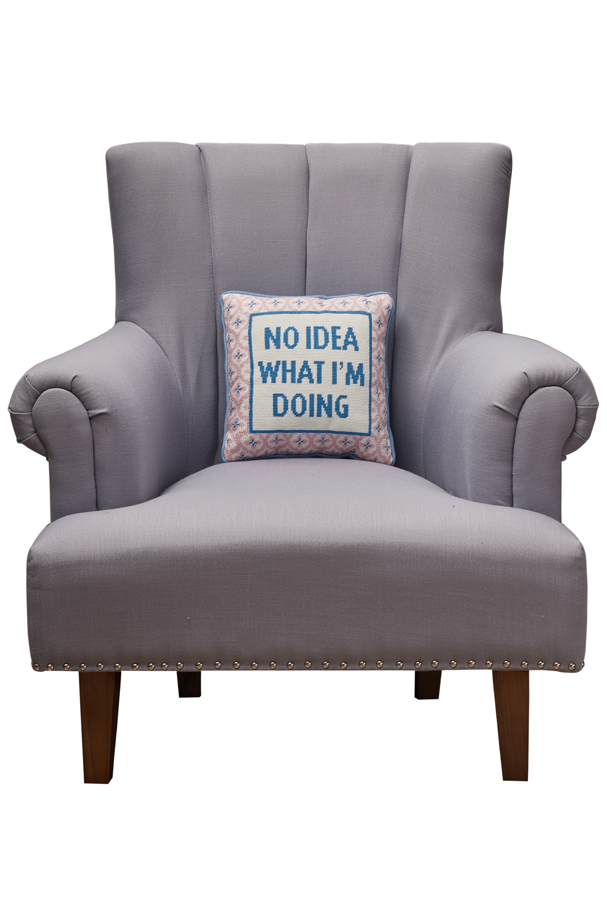 No Idea What I’m Doing Needlepoint Pillow-Pillows-Vixen Collection, Day Spa and Women's Boutique Located in Seattle, Washington