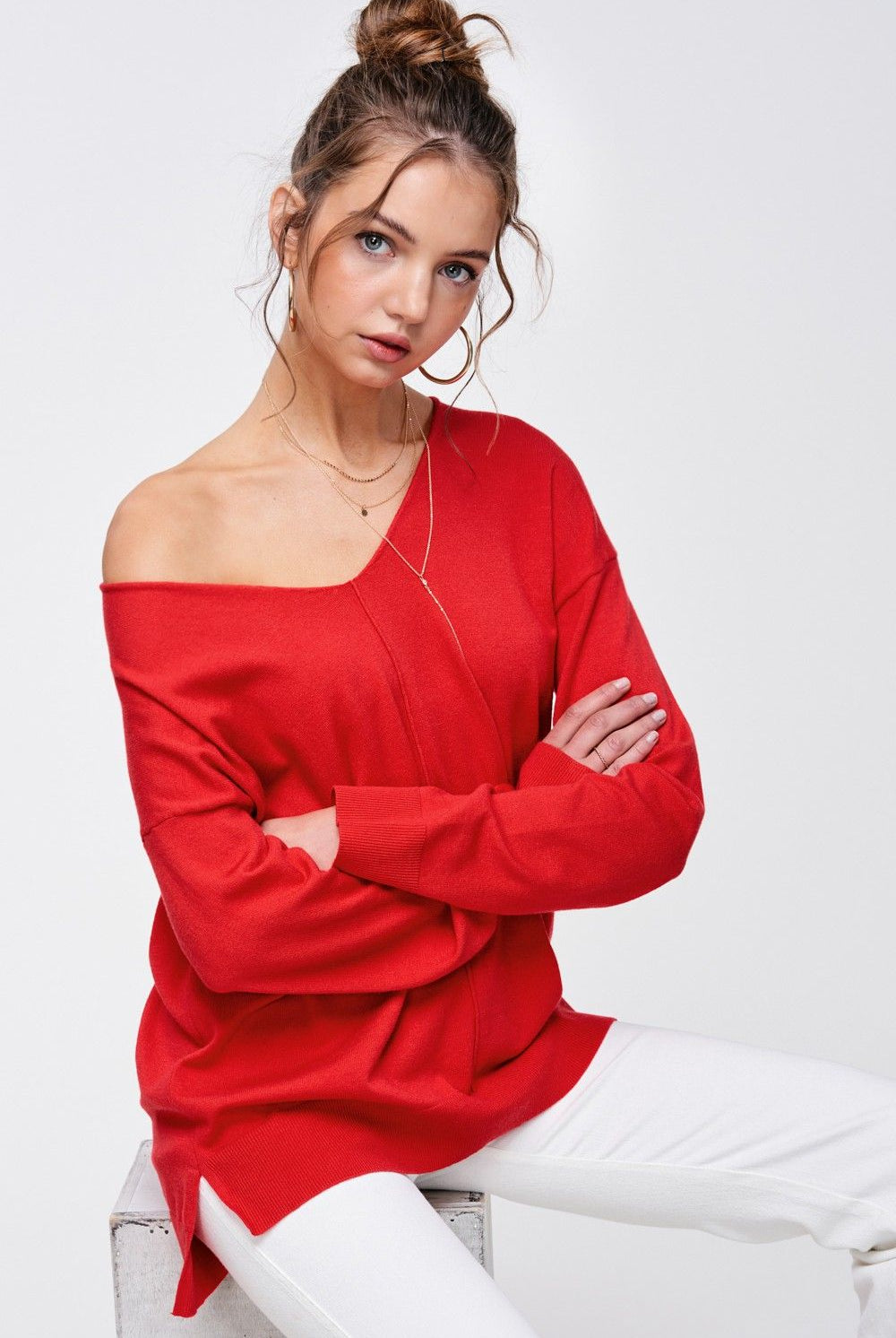 Go To Sweater, Tomato-Sweaters-Vixen Collection, Day Spa and Women's Boutique Located in Seattle, Washington