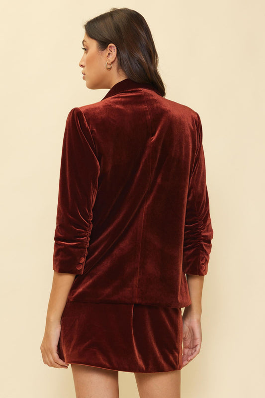 Charlize Velvet Blazer-Blazers-Vixen Collection, Day Spa and Women's Boutique Located in Seattle, Washington