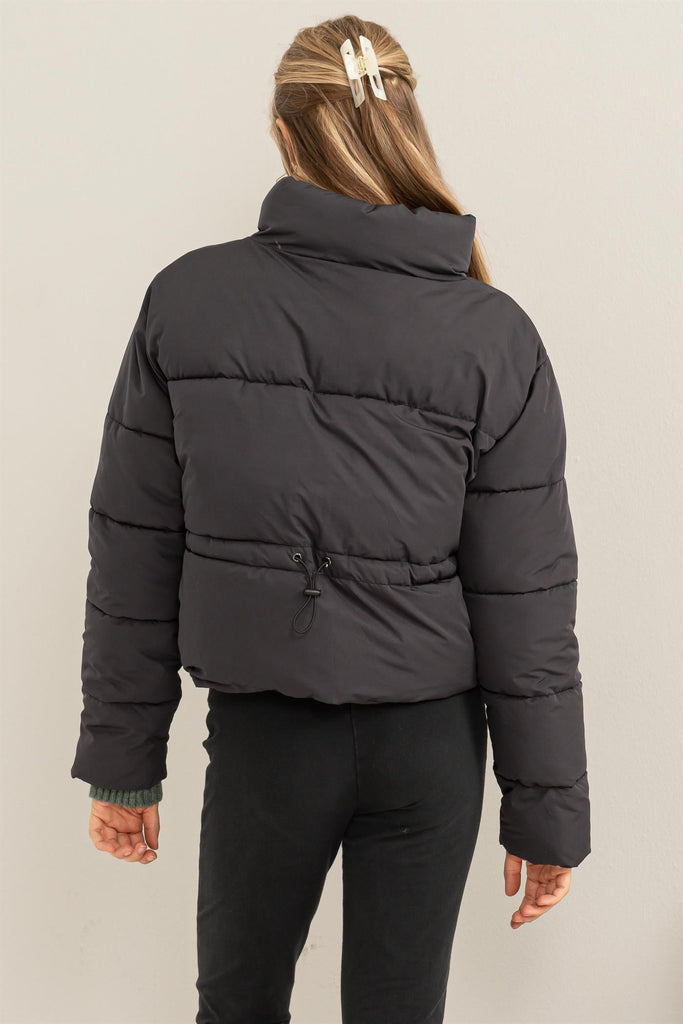 Weekend Ready Quilted Puffer Jacket, Black-Jackets-Vixen Collection, Day Spa and Women's Boutique Located in Seattle, Washington