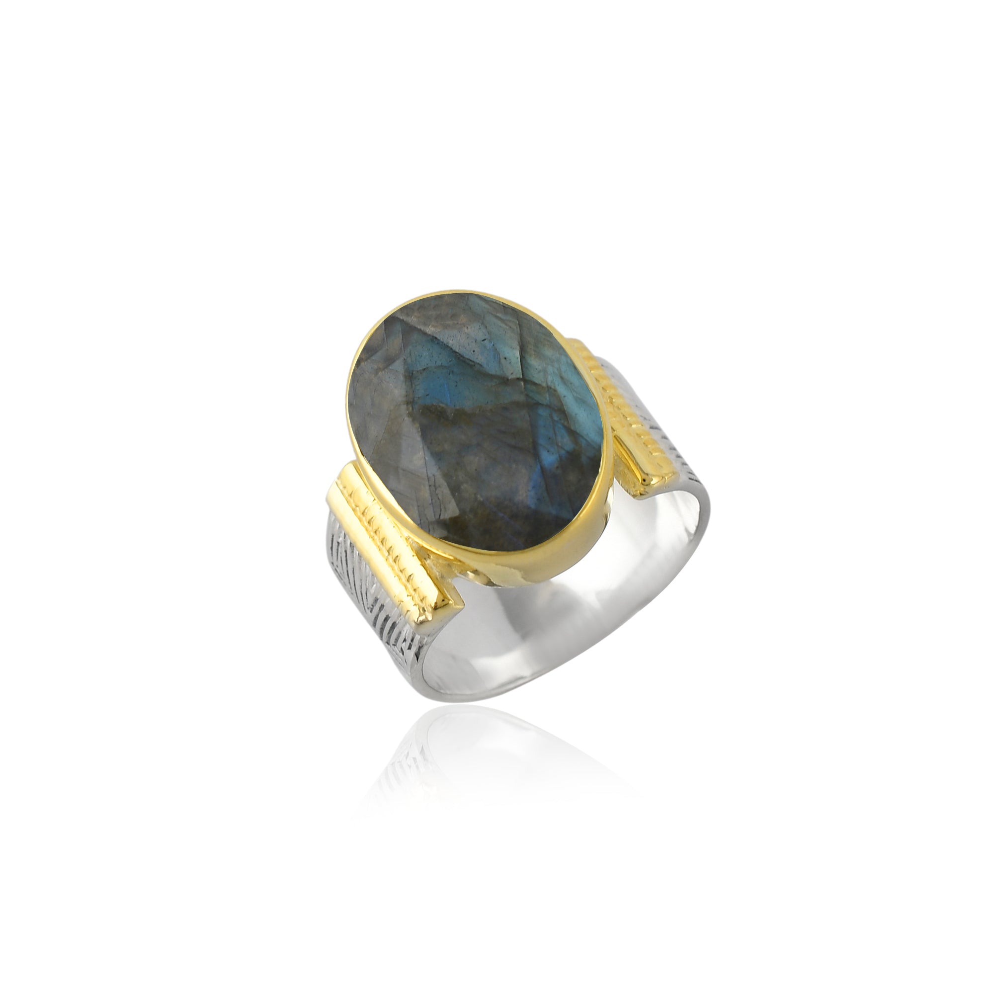 Silver Ring Labradorite-Rings-Vixen Collection, Day Spa and Women's Boutique Located in Seattle, Washington