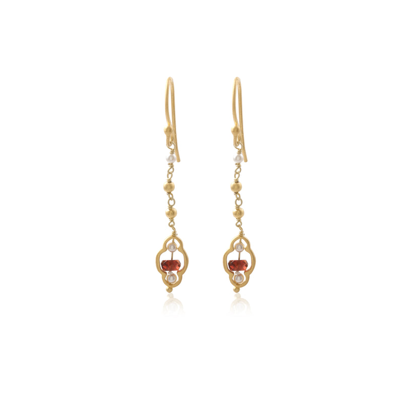 Garnet Pearl-Earrings-Vixen Collection, Day Spa and Women's Boutique Located in Seattle, Washington