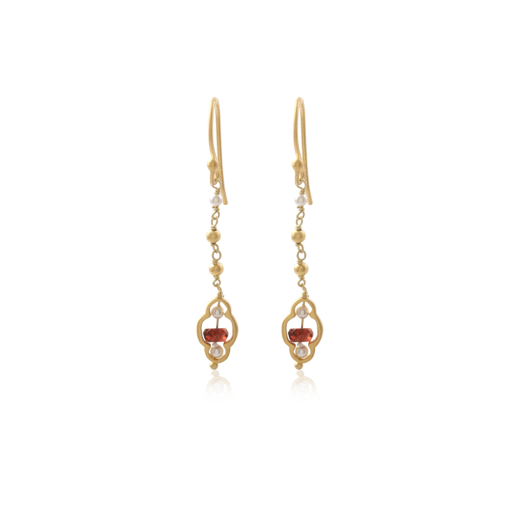 Garnet Pearl-Earrings-Vixen Collection, Day Spa and Women's Boutique Located in Seattle, Washington