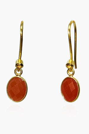 Carnelian Oval-Earrings-Vixen Collection, Day Spa and Women's Boutique Located in Seattle, Washington