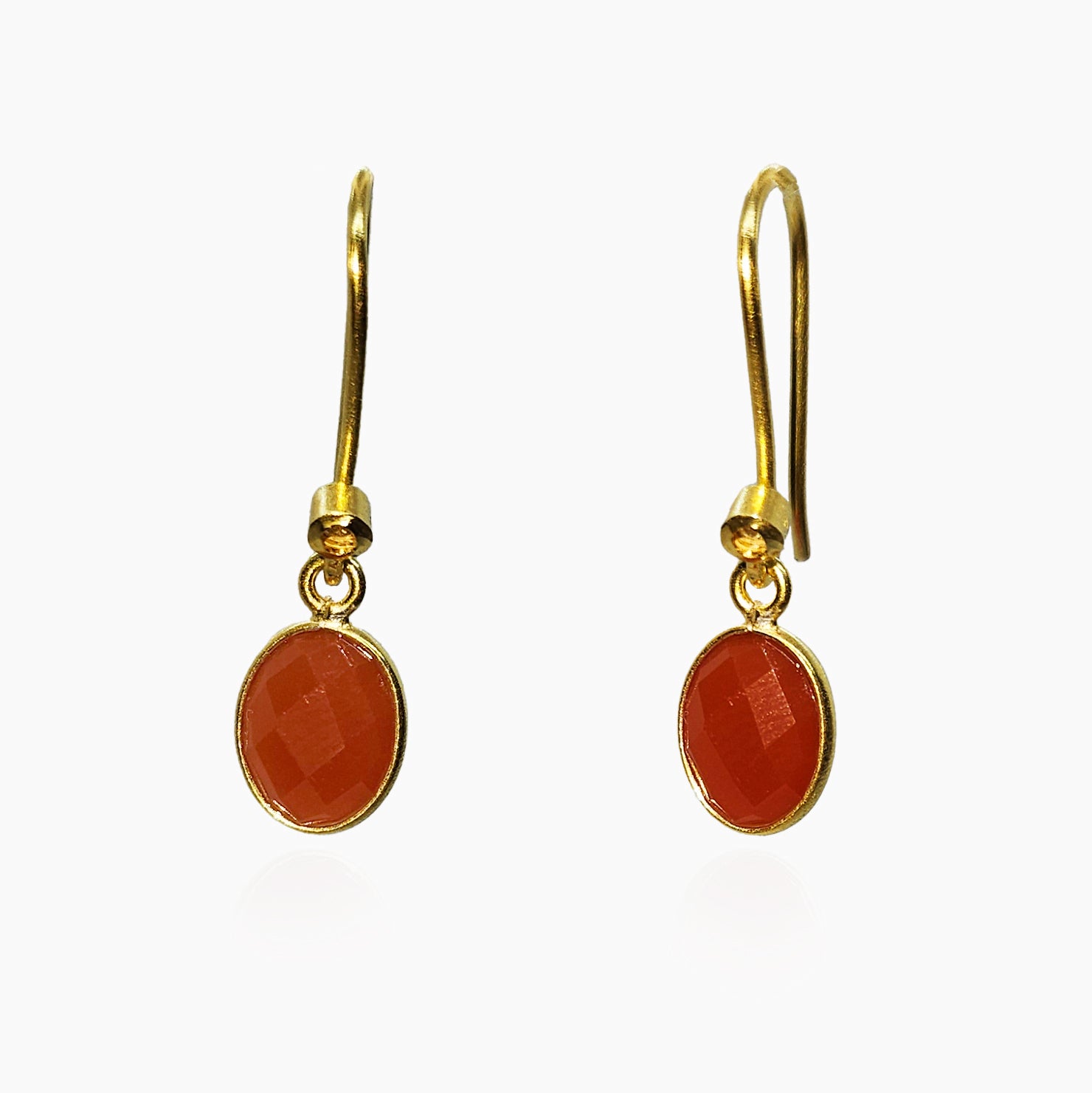 Carnelian Oval-Earrings-Vixen Collection, Day Spa and Women's Boutique Located in Seattle, Washington