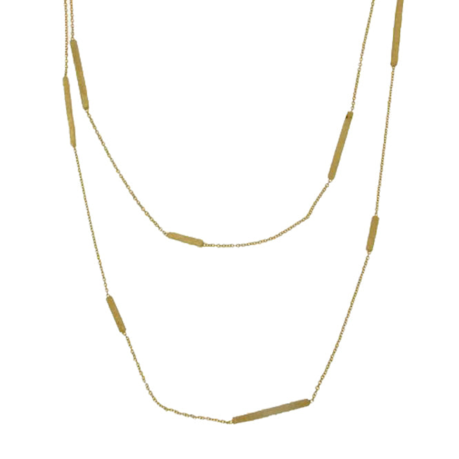 Gold Chain with Bars-Necklaces-Vixen Collection, Day Spa and Women's Boutique Located in Seattle, Washington