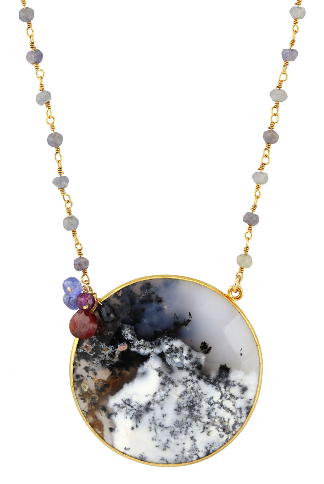 Dendritic Opal 18" Necklace-Necklaces-Vixen Collection, Day Spa and Women's Boutique Located in Seattle, Washington