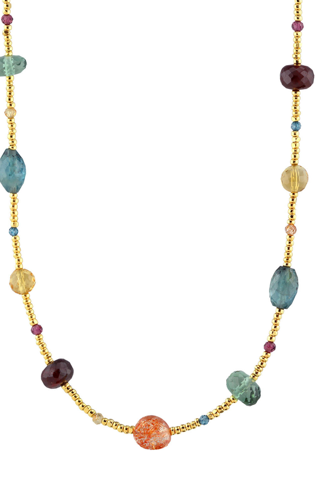 16" Gold Glass Necklace-Necklaces-Vixen Collection, Day Spa and Women's Boutique Located in Seattle, Washington