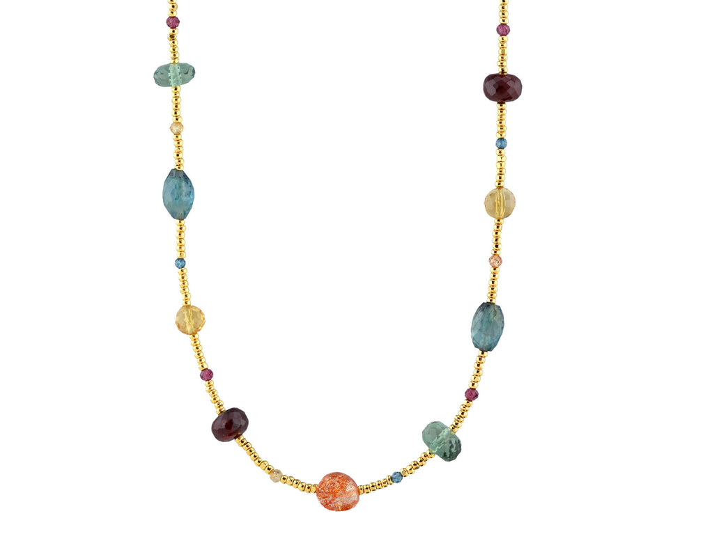 16" Gold Glass Necklace-Necklaces-Vixen Collection, Day Spa and Women's Boutique Located in Seattle, Washington