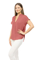 Mindy Top Jewel Tones-Short Sleeves-Vixen Collection, Day Spa and Women's Boutique Located in Seattle, Washington