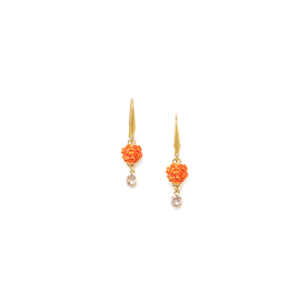 Clea Flower Earrings, Orange-Earrings-Vixen Collection, Day Spa and Women's Boutique Located in Seattle, Washington