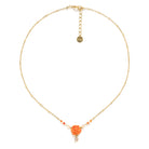 Clea Flower Pendant Necklace, Orange-Necklaces-Vixen Collection, Day Spa and Women's Boutique Located in Seattle, Washington