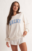 Oversized Vacay Sweatshirt-Sweaters-Vixen Collection, Day Spa and Women's Boutique Located in Seattle, Washington