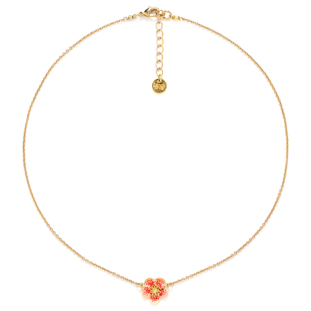 Dafne Simple Flower Necklace-Necklaces-Vixen Collection, Day Spa and Women's Boutique Located in Seattle, Washington