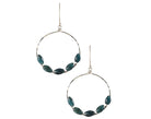 Large Silver Kyanite Hoops-Earrings-Vixen Collection, Day Spa and Women's Boutique Located in Seattle, Washington