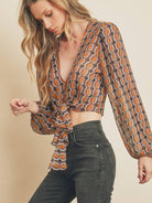 Good Tie Times Cropped Top-Long Sleeves-Vixen Collection, Day Spa and Women's Boutique Located in Seattle, Washington