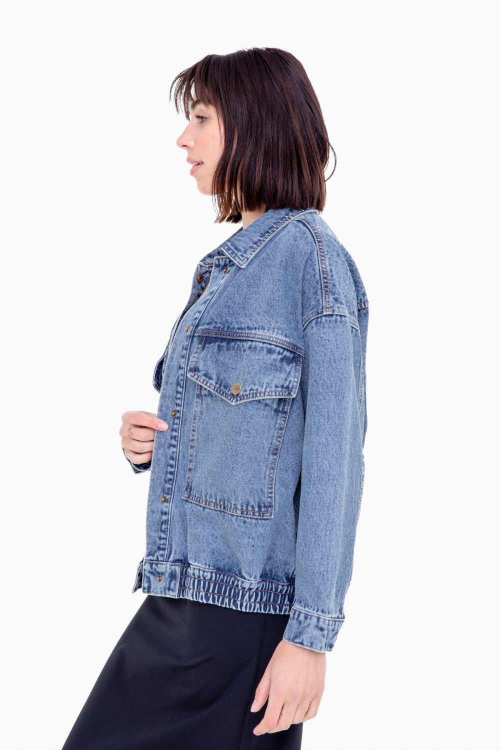 Madison City Oversized Denim Jacket-Jackets-Vixen Collection, Day Spa and Women's Boutique Located in Seattle, Washington