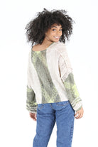 Swan Beach Crop Pullover, Olive-Long Sleeves-Vixen Collection, Day Spa and Women's Boutique Located in Seattle, Washington