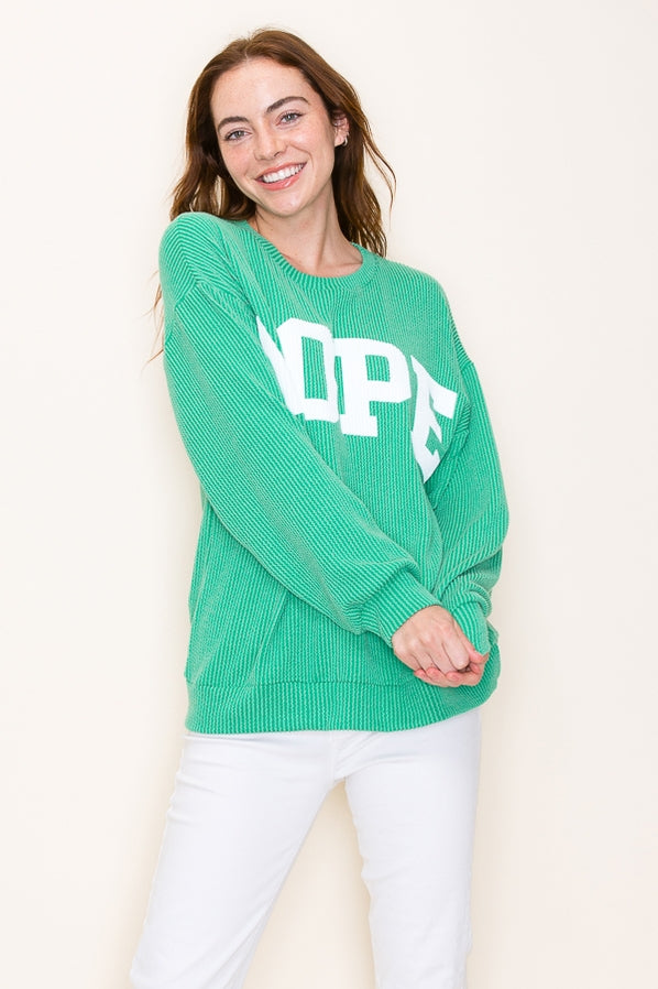 Kelly Nope Sweatshirt-Sweaters-Vixen Collection, Day Spa and Women's Boutique Located in Seattle, Washington