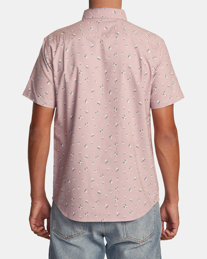 That'll Do Print Short Sleeve Shirt, Pale Mauve-Men's Tops-Vixen Collection, Day Spa and Women's Boutique Located in Seattle, Washington
