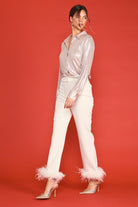 Darling Feather Trim Pants-Pants-Vixen Collection, Day Spa and Women's Boutique Located in Seattle, Washington