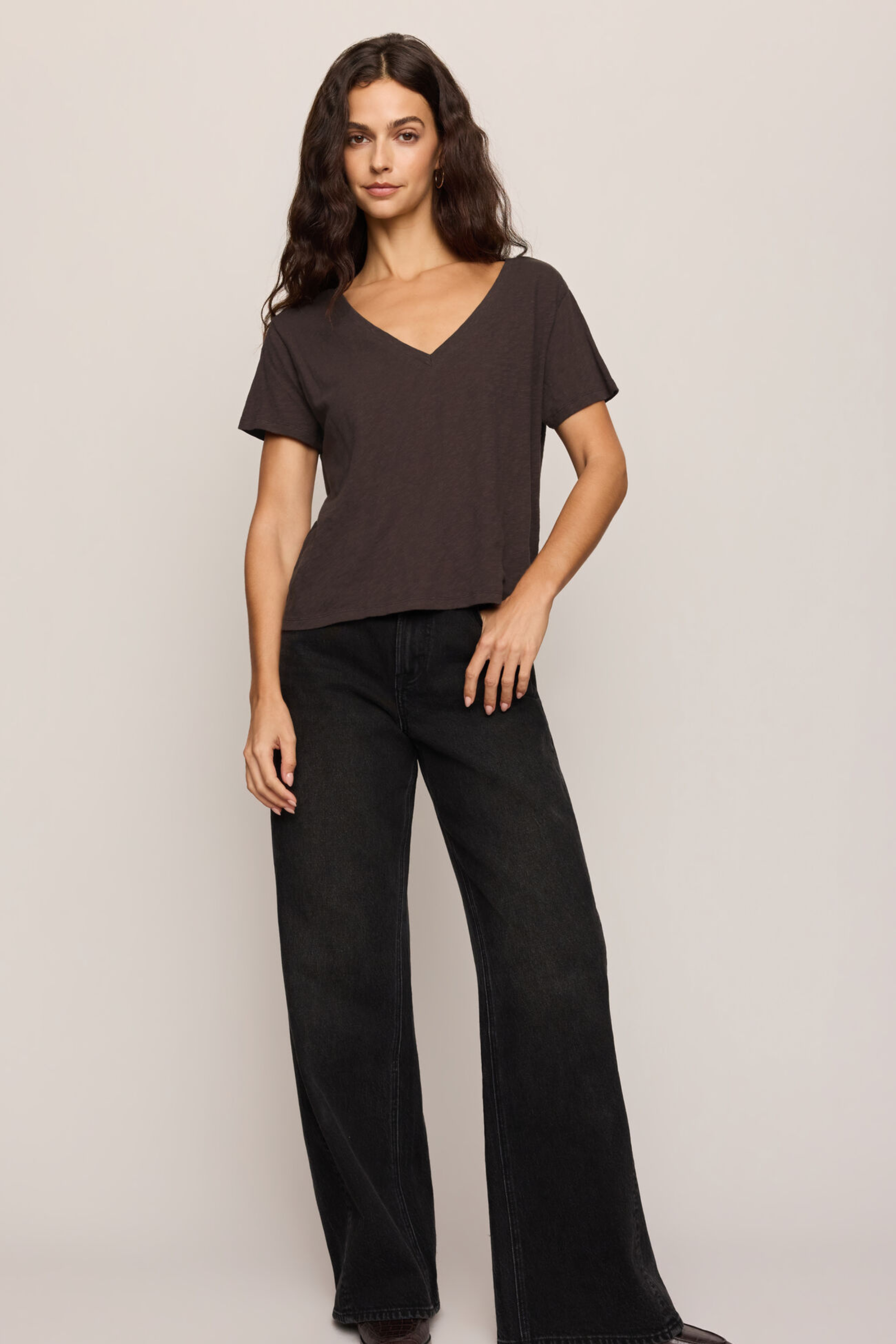 Nomad V-Neck Tee-Short Sleeves-Vixen Collection, Day Spa and Women's Boutique Located in Seattle, Washington