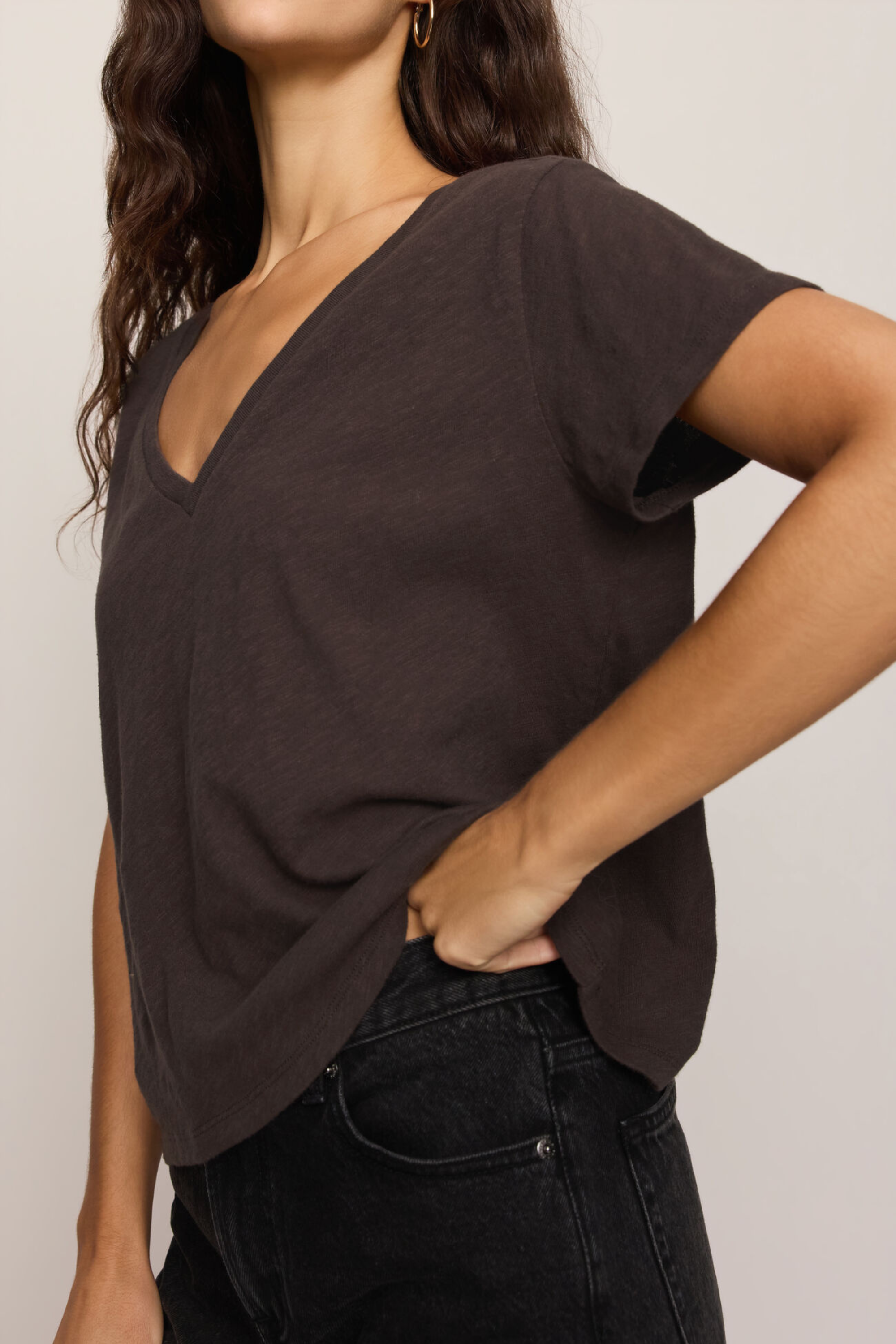 Nomad V-Neck Tee-Short Sleeves-Vixen Collection, Day Spa and Women's Boutique Located in Seattle, Washington