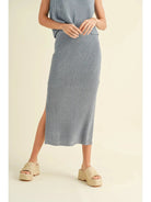 Nora Knitted Midi Skirt-Skirts-Vixen Collection, Day Spa and Women's Boutique Located in Seattle, Washington