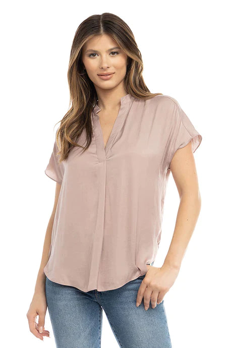 Mindy Top Naturals-Short Sleeves-Vixen Collection, Day Spa and Women's Boutique Located in Seattle, Washington