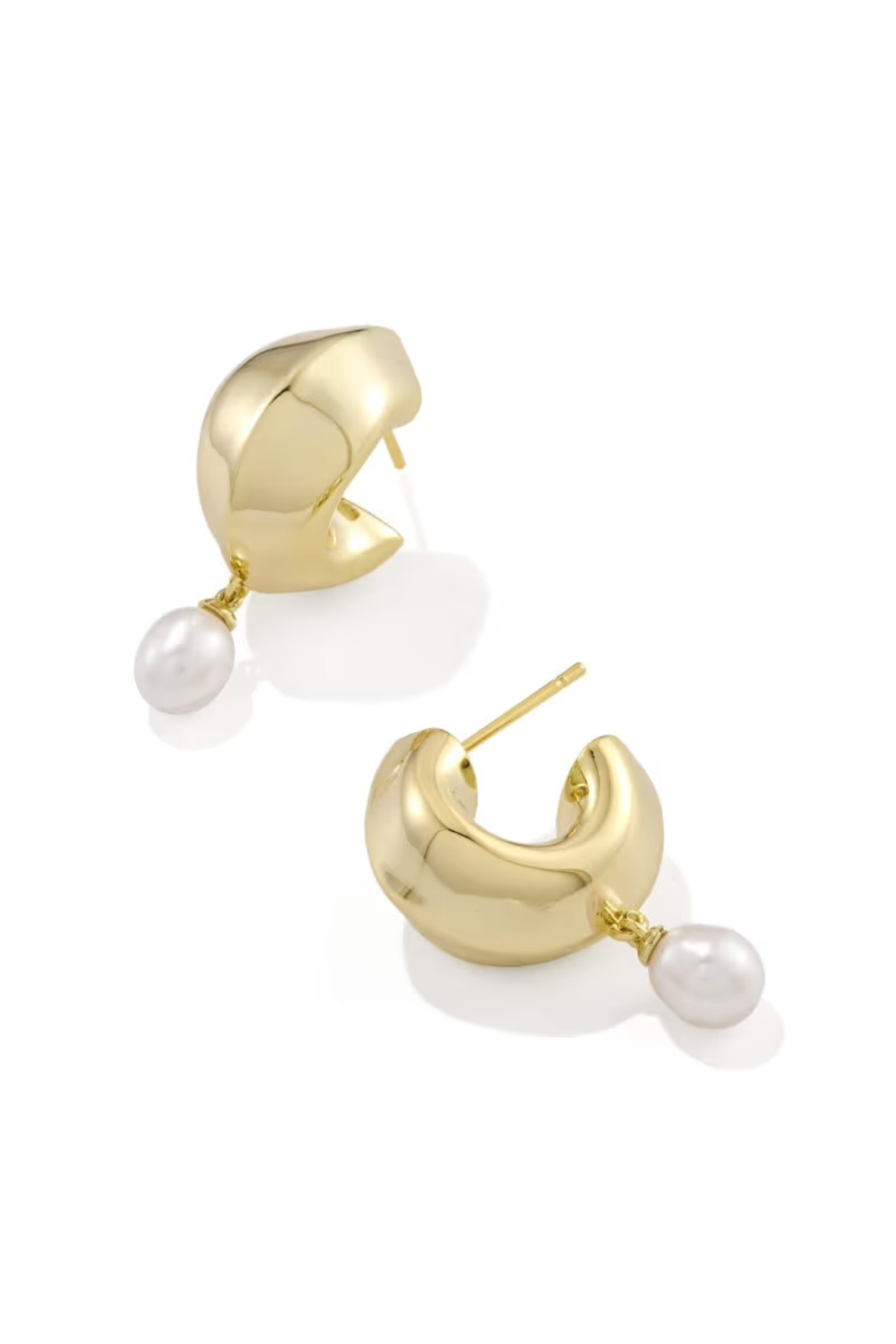 Oakland Pearl Huggie Earring-Earrings-Vixen Collection, Day Spa and Women's Boutique Located in Seattle, Washington