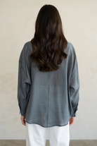Ocean Mist Button Down-Long Sleeves-Vixen Collection, Day Spa and Women's Boutique Located in Seattle, Washington