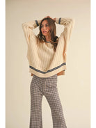 Overboard Cable Sweater-Sweaters-Vixen Collection, Day Spa and Women's Boutique Located in Seattle, Washington