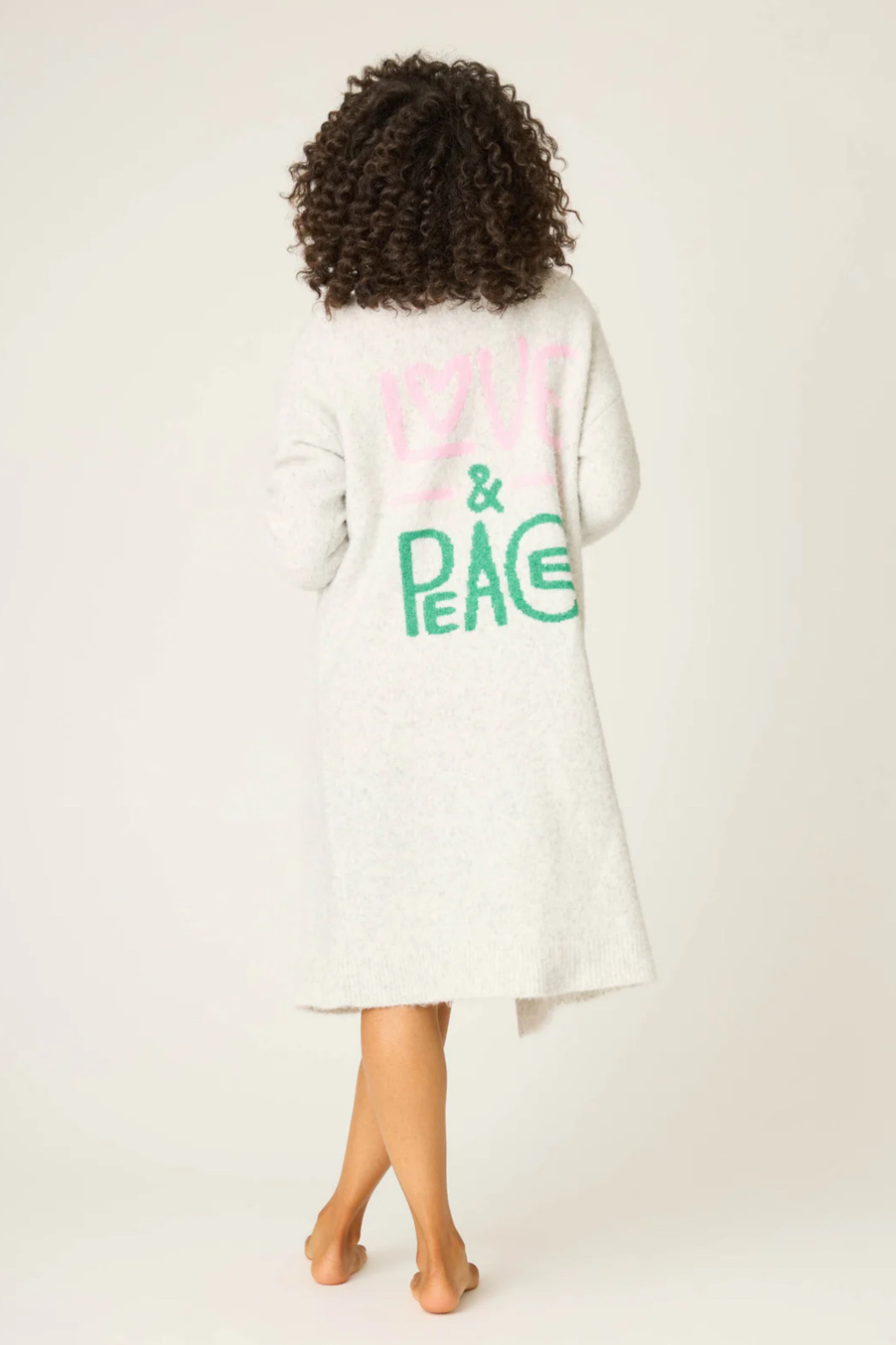 Peace & Pawlidays Cardigan-Loungewear Tops-Vixen Collection, Day Spa and Women's Boutique Located in Seattle, Washington
