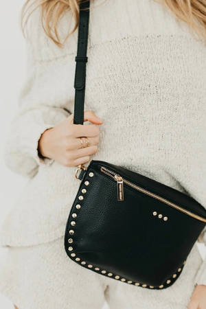 Pebble Sabrina Studded Bum Bag-Bags + Wallets-Vixen Collection, Day Spa and Women's Boutique Located in Seattle, Washington