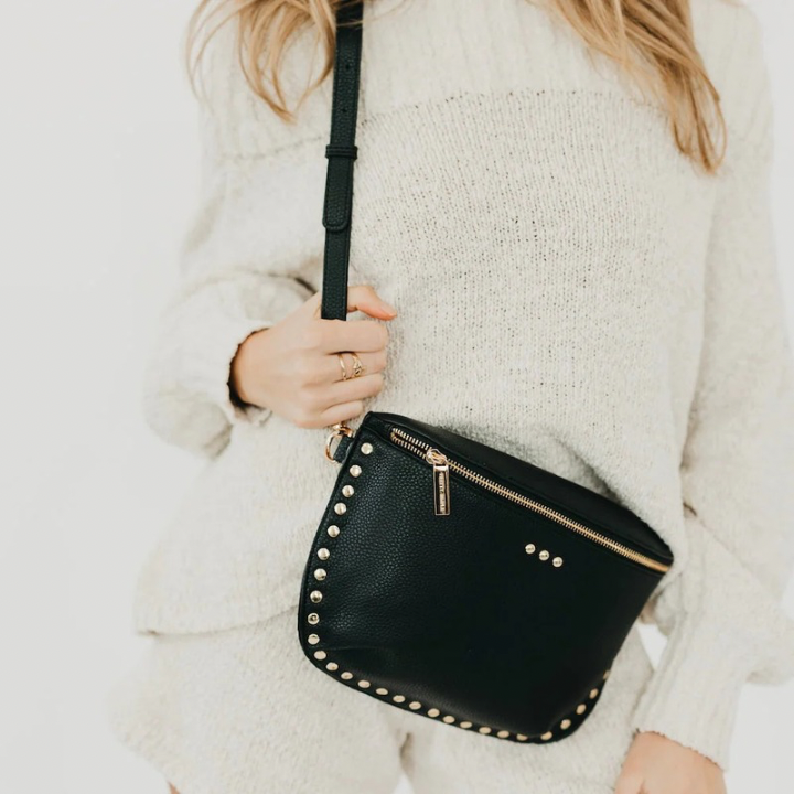 Pebble Sabrina Studded Bum Bag-Bags + Wallets-Vixen Collection, Day Spa and Women's Boutique Located in Seattle, Washington
