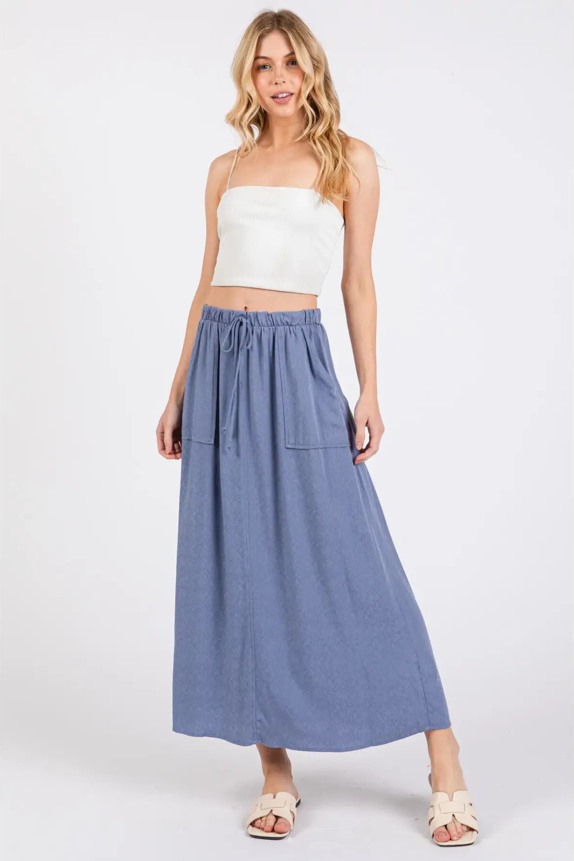 Periwinkle Paradise Skirt-Skirts-Vixen Collection, Day Spa and Women's Boutique Located in Seattle, Washington