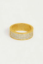 Petit Pave Thick Stacking Ring-Rings-Vixen Collection, Day Spa and Women's Boutique Located in Seattle, Washington