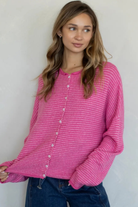 Pin Stripe Babe Cardigan-Sweaters-Vixen Collection, Day Spa and Women's Boutique Located in Seattle, Washington