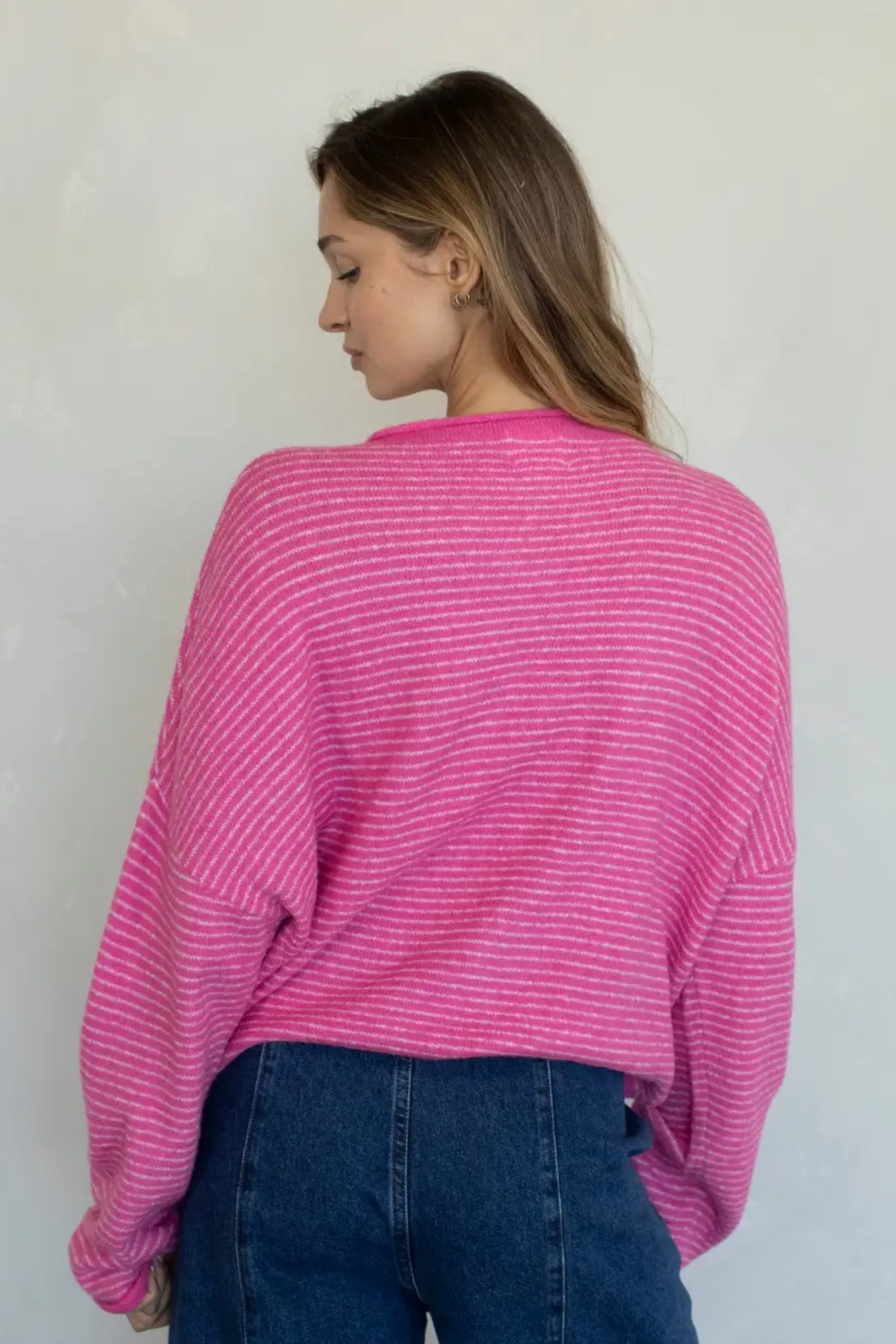 Pin Stripe Babe Cardigan-Sweaters-Vixen Collection, Day Spa and Women's Boutique Located in Seattle, Washington