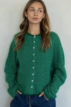 Pin Stripe Babe Cardigan-Sweaters-Vixen Collection, Day Spa and Women's Boutique Located in Seattle, Washington