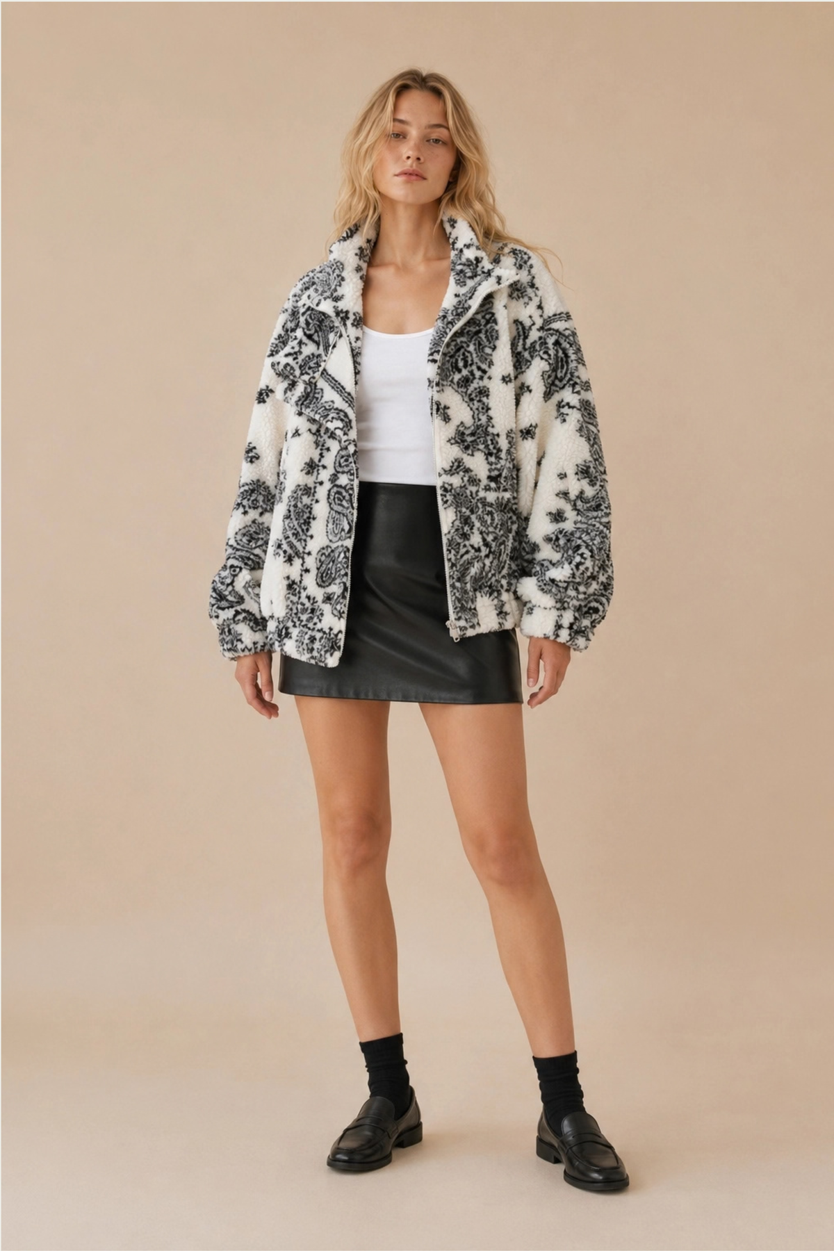 Playing in Paisley Sherpa-Jackets-Vixen Collection, Day Spa and Women's Boutique Located in Seattle, Washington