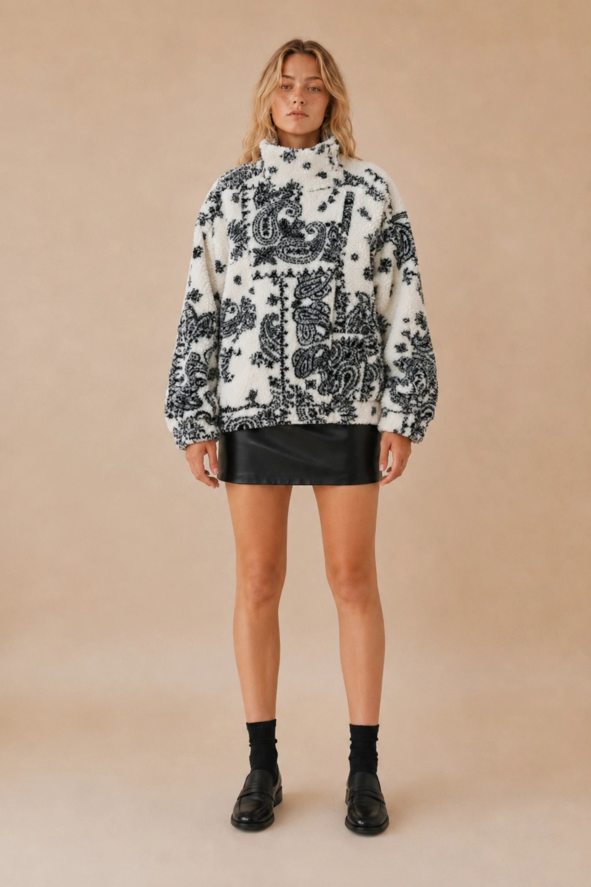 Playing in Paisley Sherpa-Jackets-Vixen Collection, Day Spa and Women's Boutique Located in Seattle, Washington