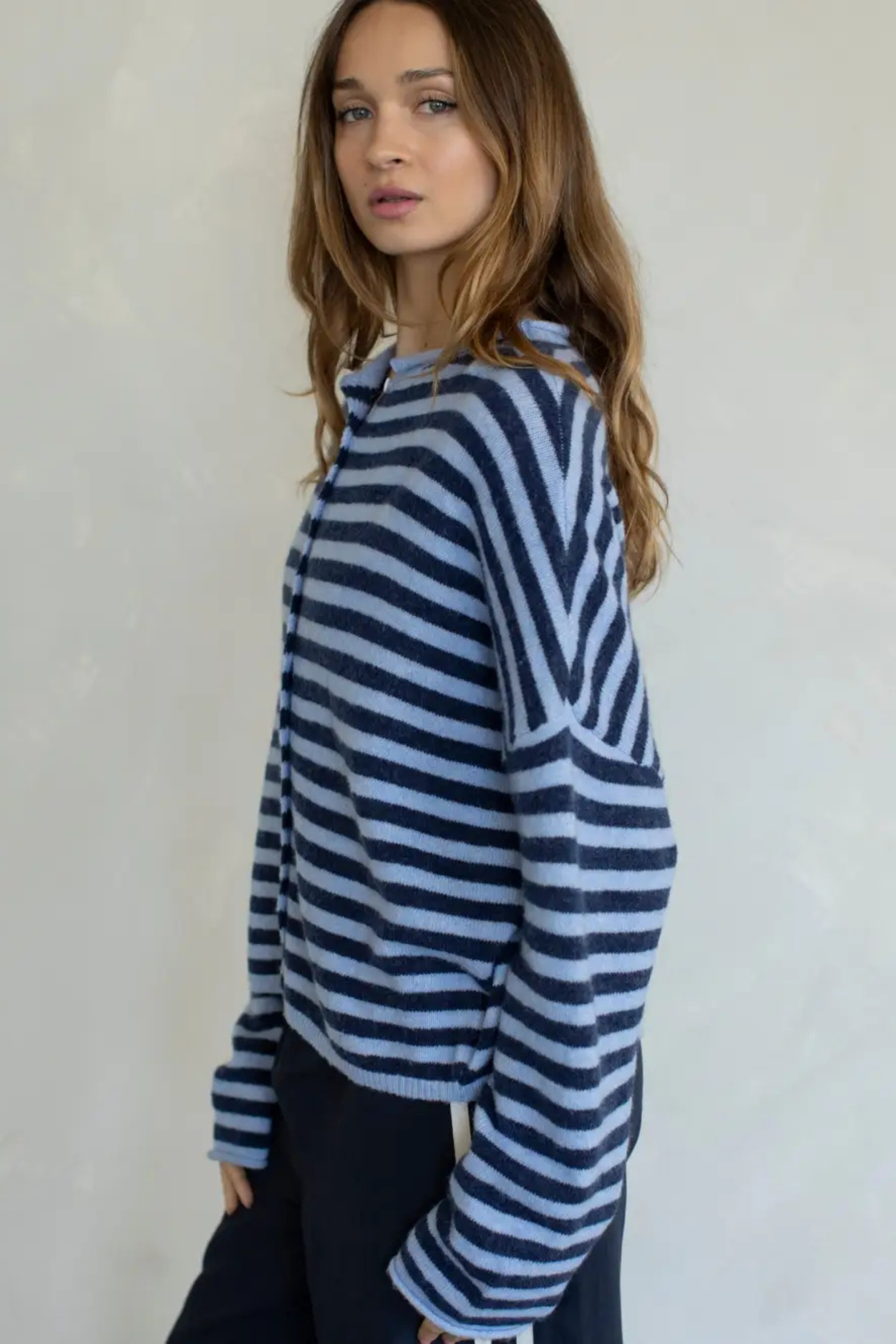 Pretty Piper Striped Cardigan-Sweaters-Vixen Collection, Day Spa and Women's Boutique Located in Seattle, Washington
