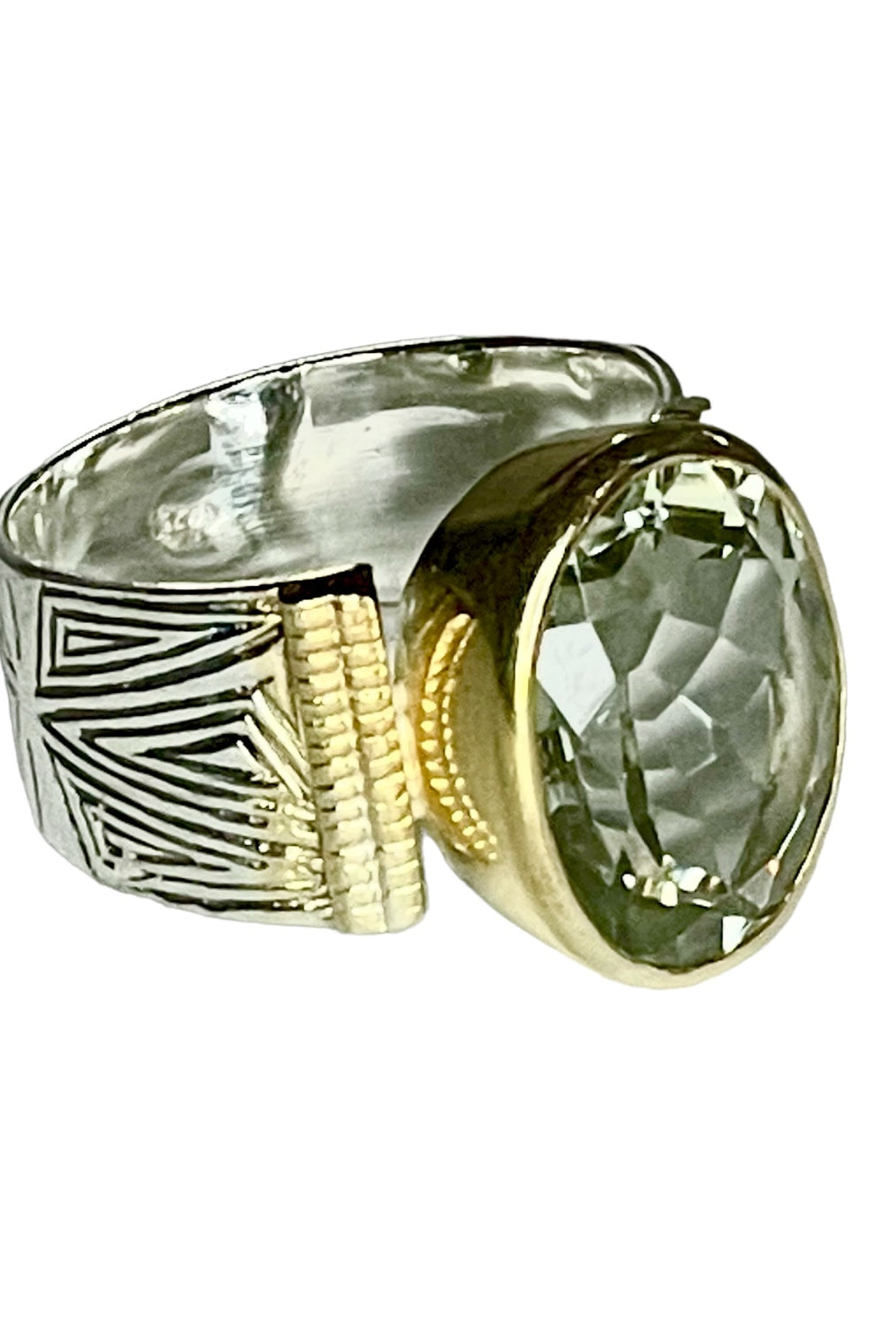 Green Amethyst Ring-Rings-Vixen Collection, Day Spa and Women's Boutique Located in Seattle, Washington