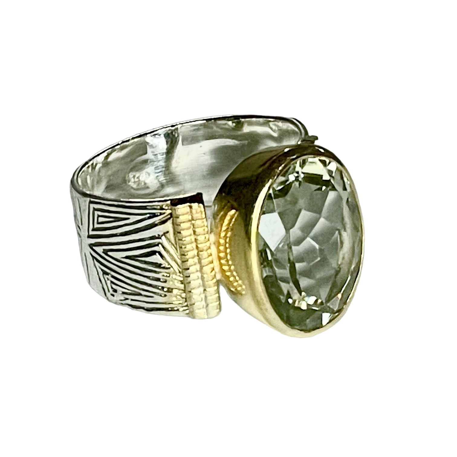 Green Amethyst Ring-Rings-Vixen Collection, Day Spa and Women's Boutique Located in Seattle, Washington